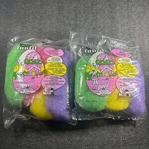 Bunny Batts Funfil Vintage Easter Basket Filler Fluff Pastel Made in USA 2 Packs